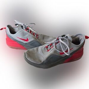 Nike Mesh Sneakers in Gray and Red Nike Air size 11 mens shoes gray red
